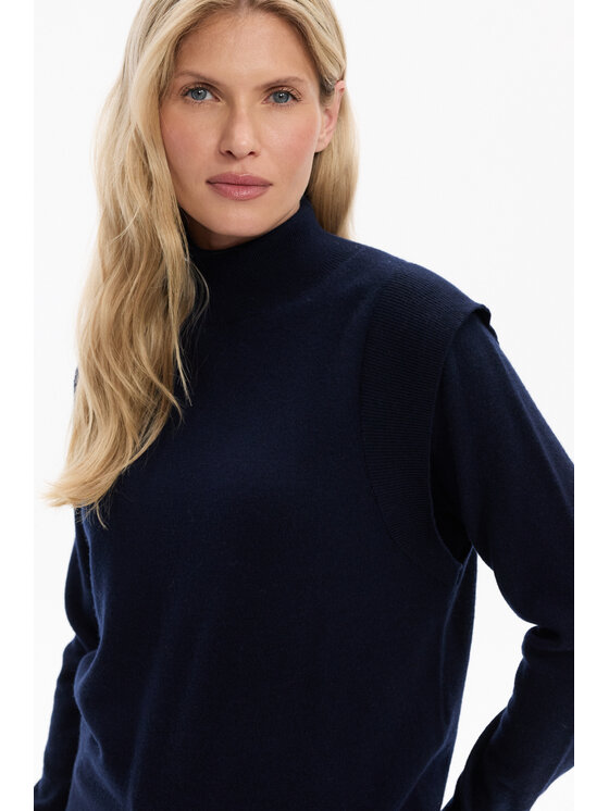 Deni Cler Milano Deni Cler Milano Sweter T-DC-S460-F5-90-59-1 Granatowy Regular Fit