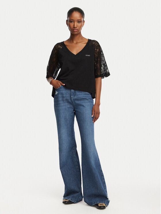 Liu Jo Sport Liu Jo Sport Marškinėliai TA6160 JS923 Juoda Regular Fit
