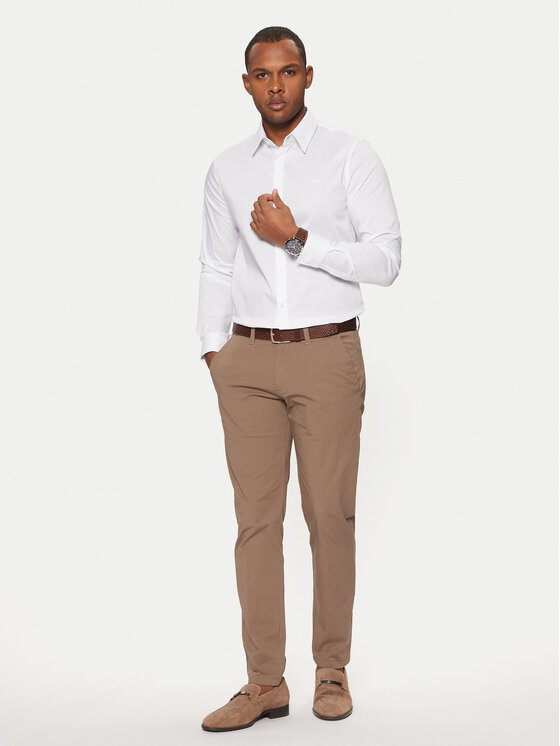 Guess Guess Koszula Sunset M1YH20 W7ZK1 Biały Slim Fit