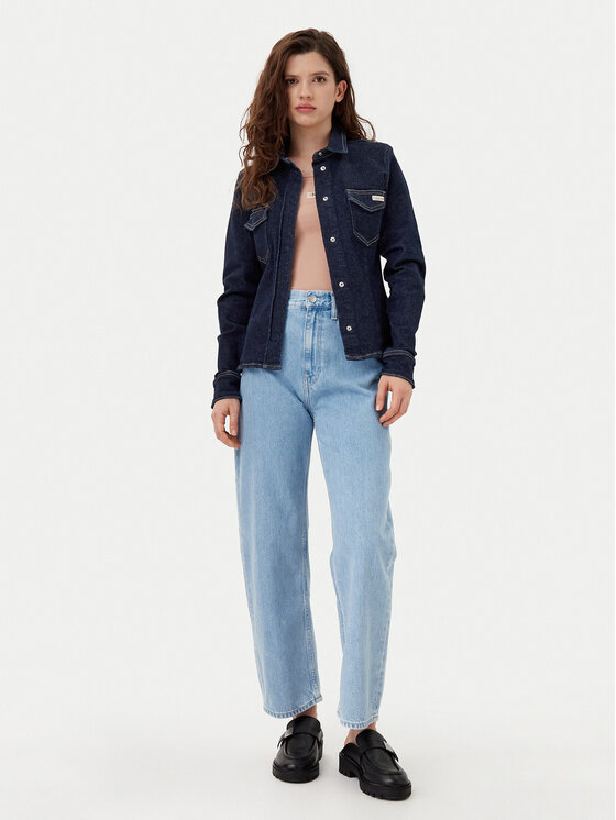 Calvin Klein Jeans Calvin Klein Jeans džínsová košeľa Lean J20J224539 Tmavomodrá Regular Fit