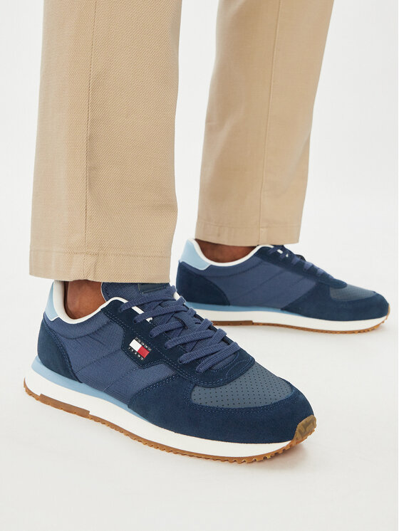 Tommy Jeans Snīkeri Tj Runner Flag Mix EM0EM01774 Tumši zils