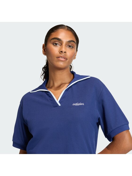 adidas adidas Polo 158660 Błękitny Regular Fit