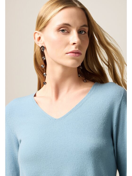 Oltre Oltre Cardigan M046E002032N004 Turchese Regular Fit