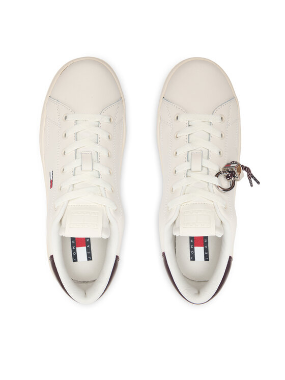 Tommy Jeans Tommy Jeans Laisvalaikio batai Tjw Logo Sneaker EN0EN03129 Balta