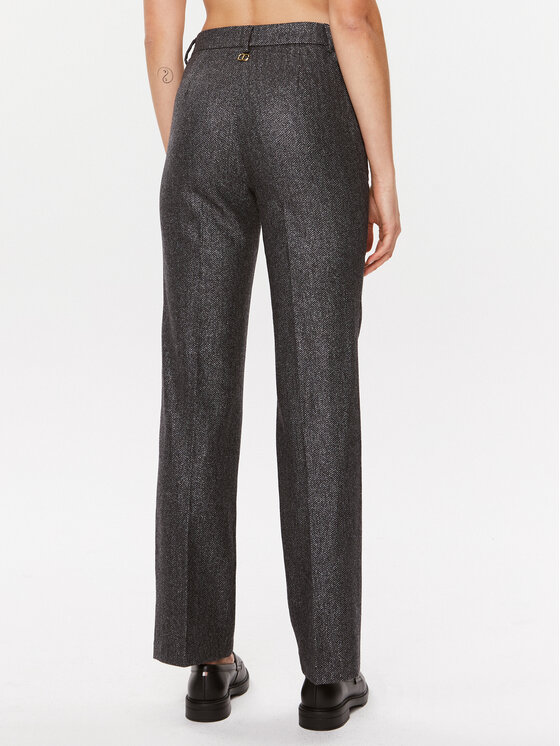 TWINSET TWINSET Spodnie materiałowe 232TT2451 Szary Regular Fit