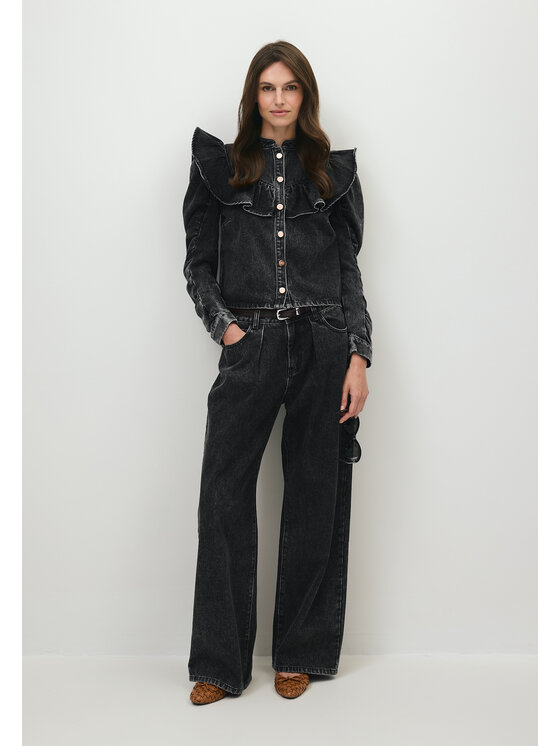 BIZUU BIZUU Koszula jeansowa DILETTA DENIM SHIRT Szary Standard Fit