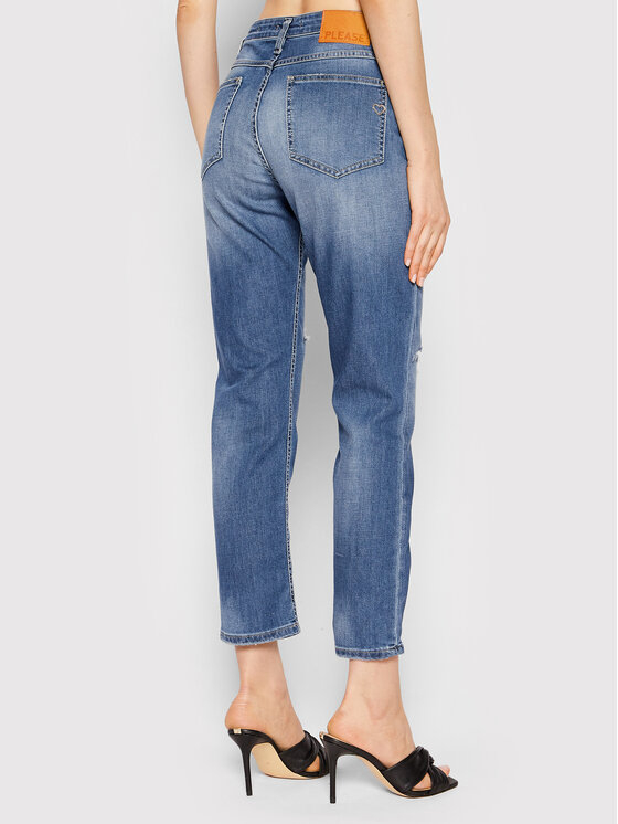 Please Please Τζιν P0WGBQ2EOU Μπλε Regular Fit