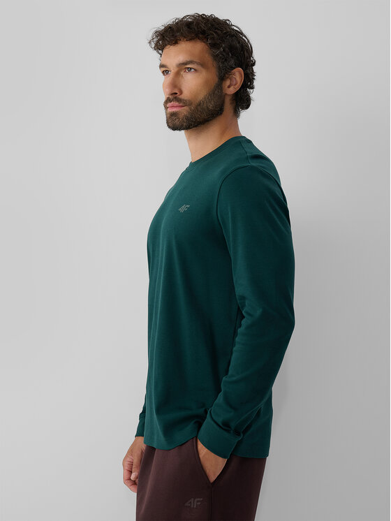 4F 4F Longsleeve casual Zielony ciemny Regular Fit