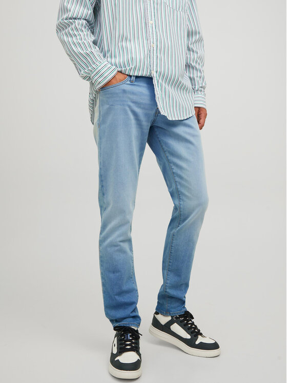 Jack&Jones Džinsi Glenn 12224131 Zils Slim Fit