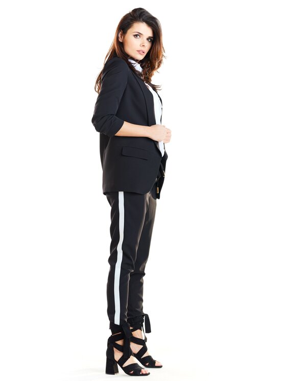 Awama Awama Marynarka A267 Czarny Basic Fit