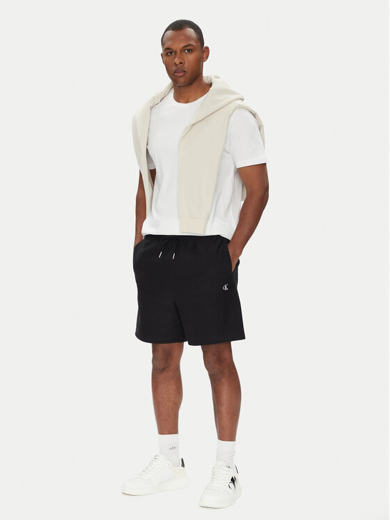 Calvin Klein Jeans Calvin Klein Jeans Αθλητικό σορτς Premium Terry LV04RC280G Μαύρο Regular Fit