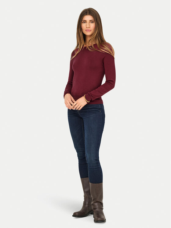 ONLY ONLY Kampsun Venice 15333989 Bordoopunane Regular Fit