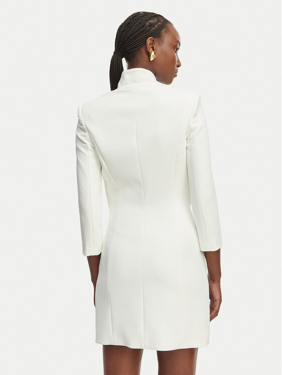 Elisabetta Franchi Elisabetta Franchi Коктейлна рокля AB-925-61E2-V450 Бял Regular Fit