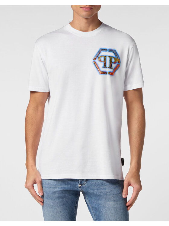 PHILIPP PLEIN PHILIPP PLEIN T-Shirt 9839 Biały Regular Fit