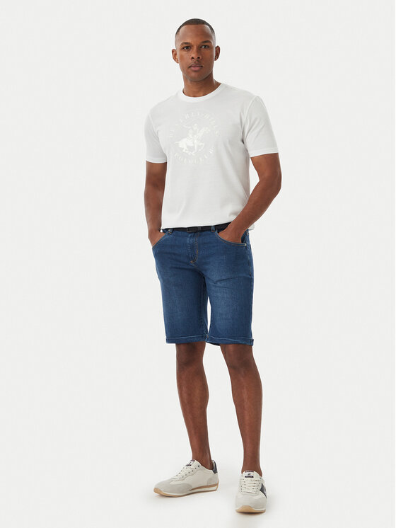 Beverly Hills Polo Club Beverly Hills Polo Club Тишърт M1546 Бял Regular Fit