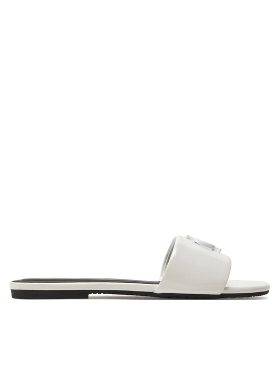 Calvin Klein Jeans Calvin Klein Jeans Natikače Flat Sandal Slide Mg Met YW0YW01348 Bijela