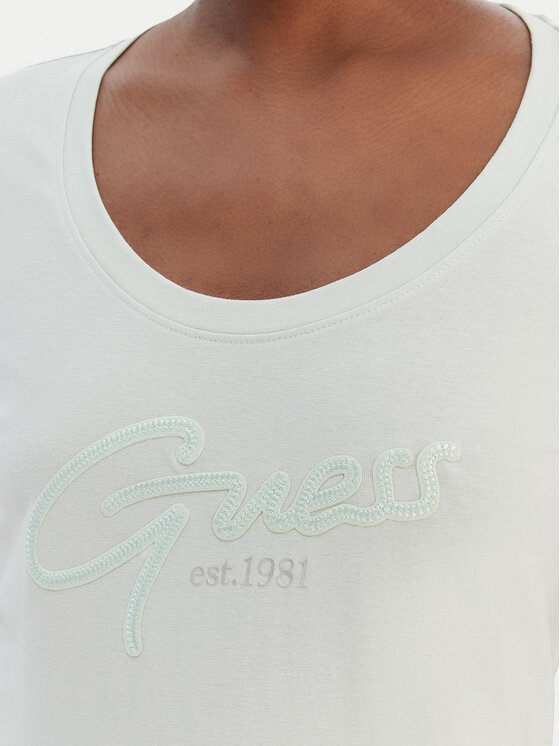 Guess Guess Póló W6GI14 K3033 Zöld Regular Fit