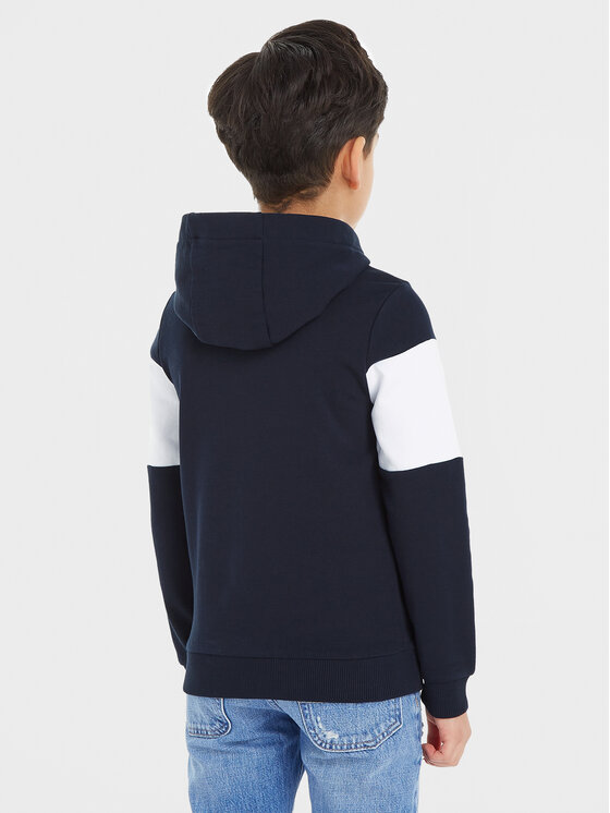 Tommy Hilfiger Tommy Hilfiger Džemperis ar kapuci Essential Colorblock KB0KB08385 S Tumši zils Regular Fit