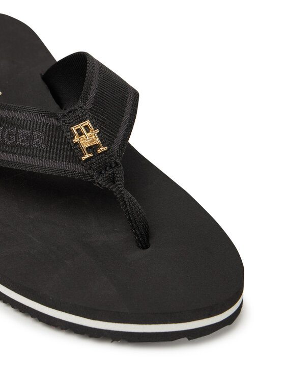 Tommy Hilfiger Tommy Hilfiger Σαγιονάρες Hilfiger Webbing Beach Sandal FW0FW08515 Μαύρο
