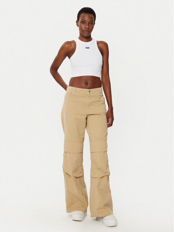 HUGO HUGO Top Baby 50511450 Bílá Slim Fit