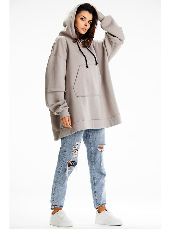 Infinite You Infinite You Felpa M332 Grigio Basic Fit