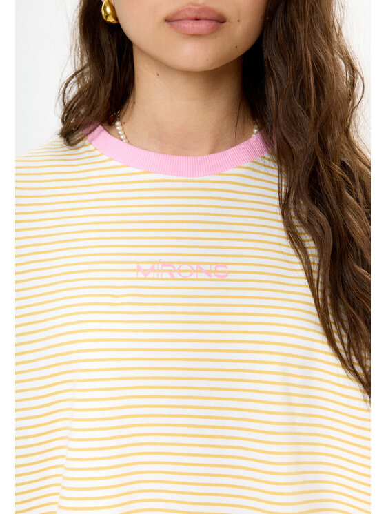 Mirons Mirons T-Shirt Print Biały Oversize
