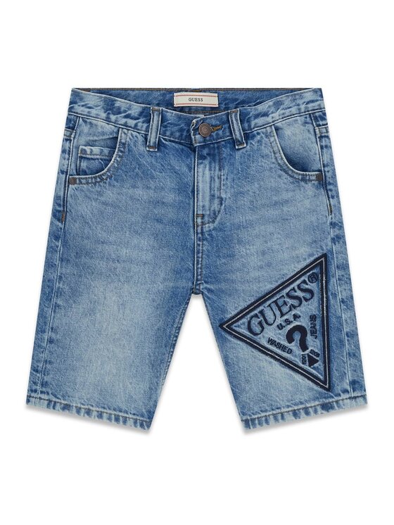 Guess Kids Bavlnené nohavice 181437 Modrá Regular Fit