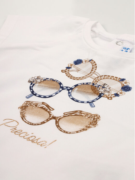 Mayoral Mayoral Σετ T-Shirt και φούστα 1951 Λευκό Regular Fit