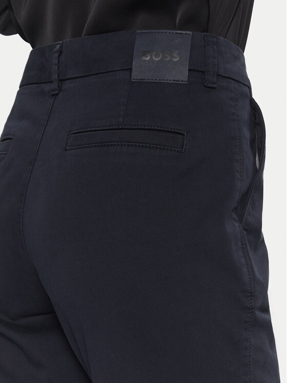 BOSS BOSS Bavlnené nohavice C_Tachini2-D 50508675 Tmavomodrá Regular Fit