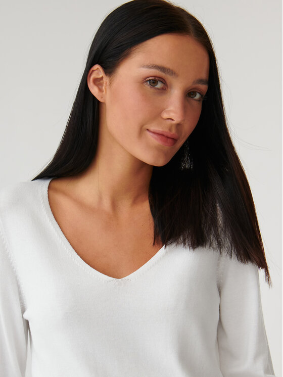 Tatuum Tatuum Sweter Tessa 1 T2316.089 Biały Slim Fit