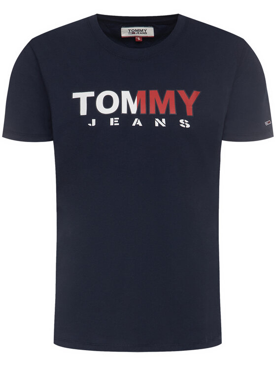 Tommy Jeans Tommy Jeans Tricou Tommy Colored DM0DM07440 Bleumarin Regular Fit