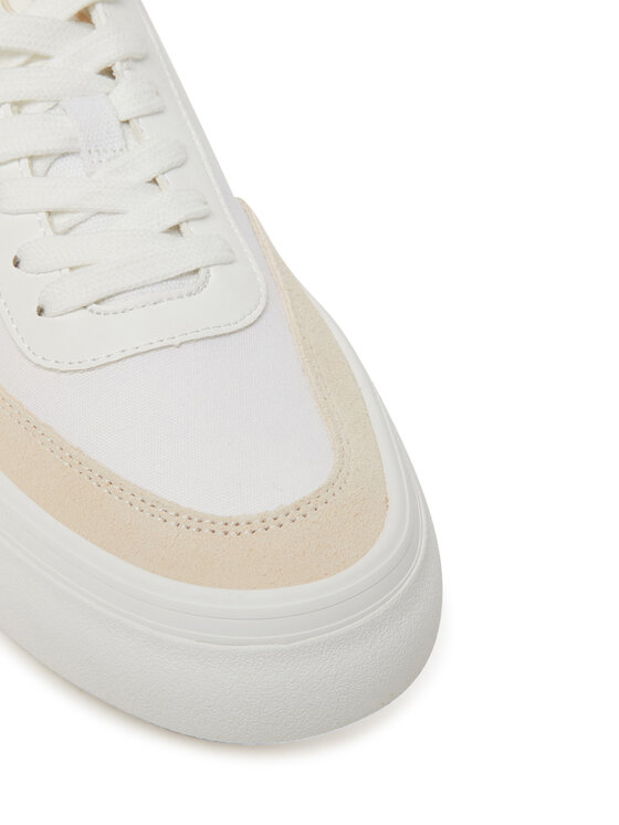 Calvin Klein Jeans Calvin Klein Jeans Sneakersy Vulc Flatform Low Cv Mix Mg YW0YW01770 Bílá