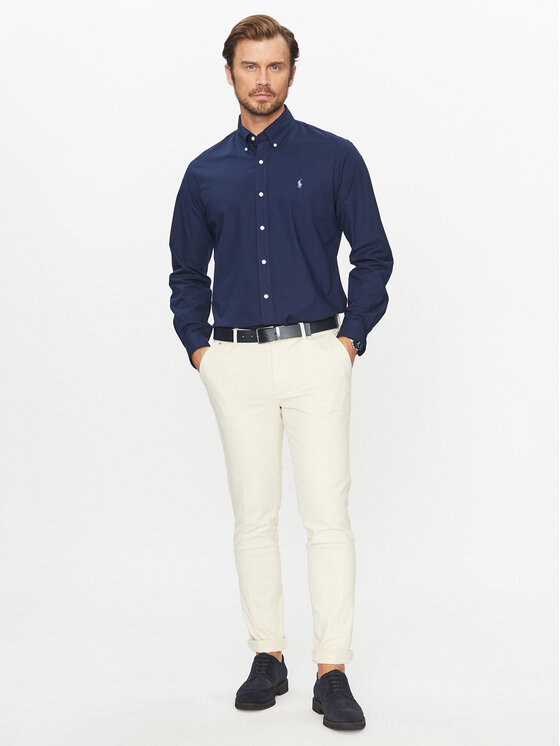 Polo Ralph Lauren Polo Ralph Lauren Koszula 710867364001 Granatowy Custom Fit