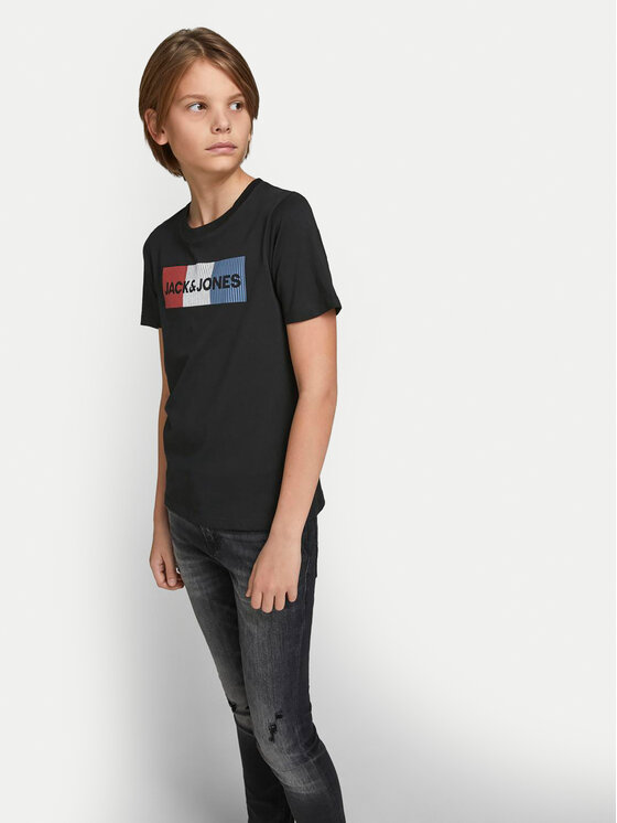 Jack&Jones Junior Jack&Jones Junior Tričko 12152730 Čierna Regular Fit