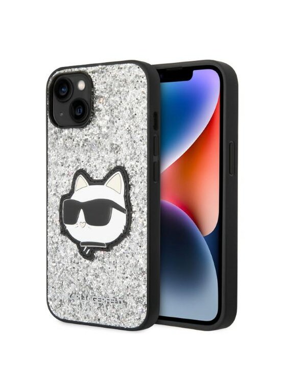 Etui na telefon KARL LAGERFELD, Srebrne, iPhone 14 Plus