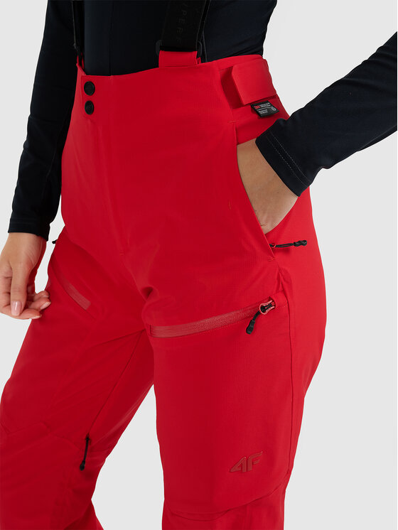 4F 4F Spodnie narciarskie SKI PERFORMANCE Czerwony Regular Fit