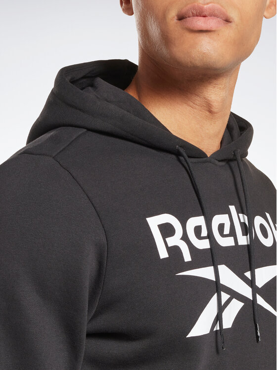 Reebok Reebok Mikina Identity Stacked Logo H54802 Čierna Regular Fit