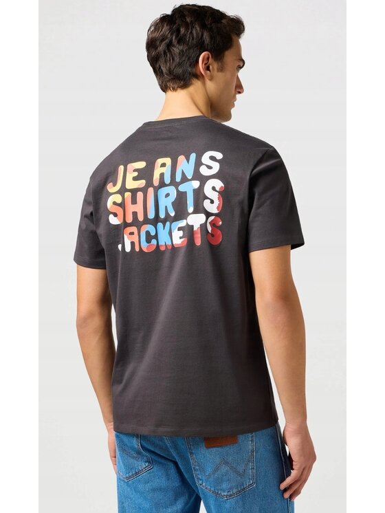 Wrangler Wrangler T-Shirt Big Graphic Tee Czarny Regular Fit