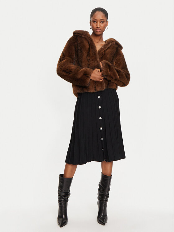 Morgan Morgan Kootud kleit 242-RMATISS Must Regular Fit