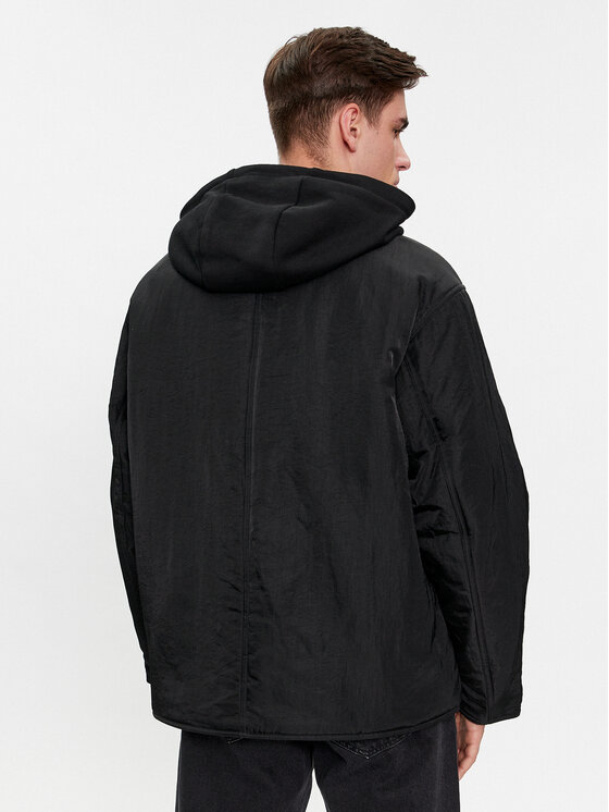 Calvin Klein Jeans Calvin Klein Jeans Kurtka przejściowa Skater Hooded Jacket J30J325290 Czarny Regular Fit