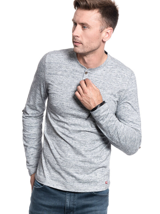 Mustang Mustang T-shirt ADRIAN H HENLEY Grigio Regular Fit