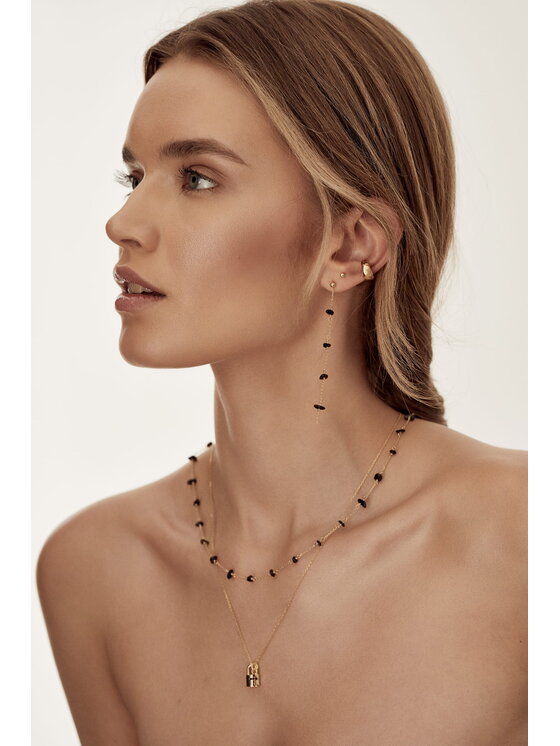 Alicja&Maria Jewellery Alicja&Maria Jewellery Kolczyki Joy Black Gold Złoty