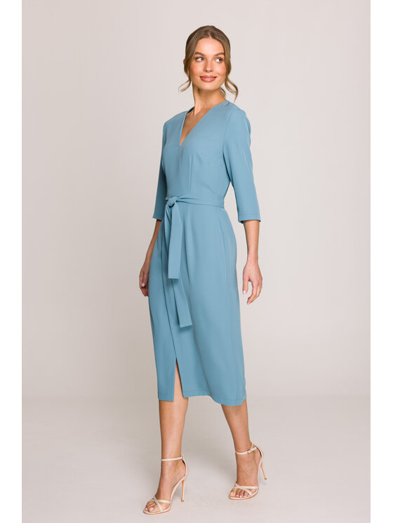 Stylove Stylove Sukienka wieczorowa S396 Niebieski Premium Fit