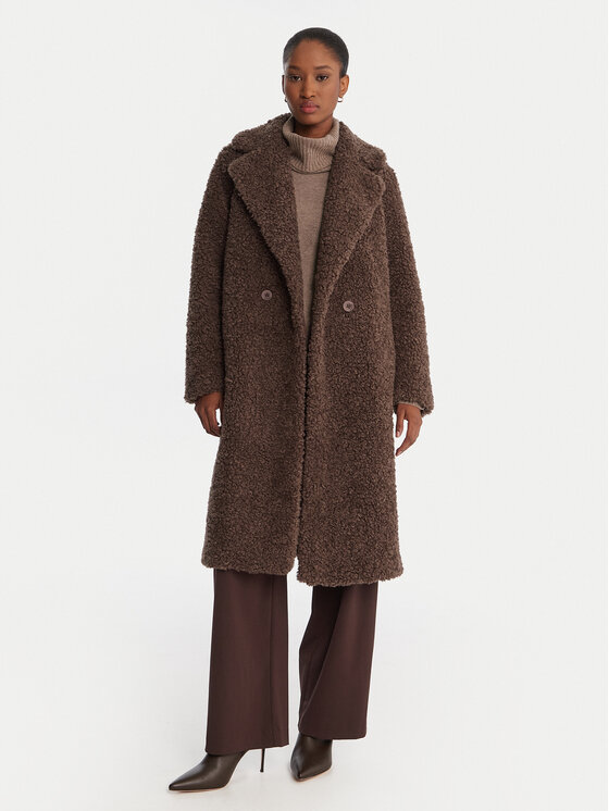 Bomboogie Bomboogie Cappotto in shearling CW360STSFC5 Marrone Regular Fit