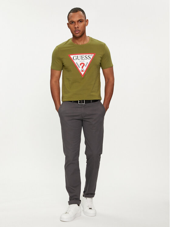 Guess Guess Majica Logo M2YI71 I3Z14 Zelena Slim Fit