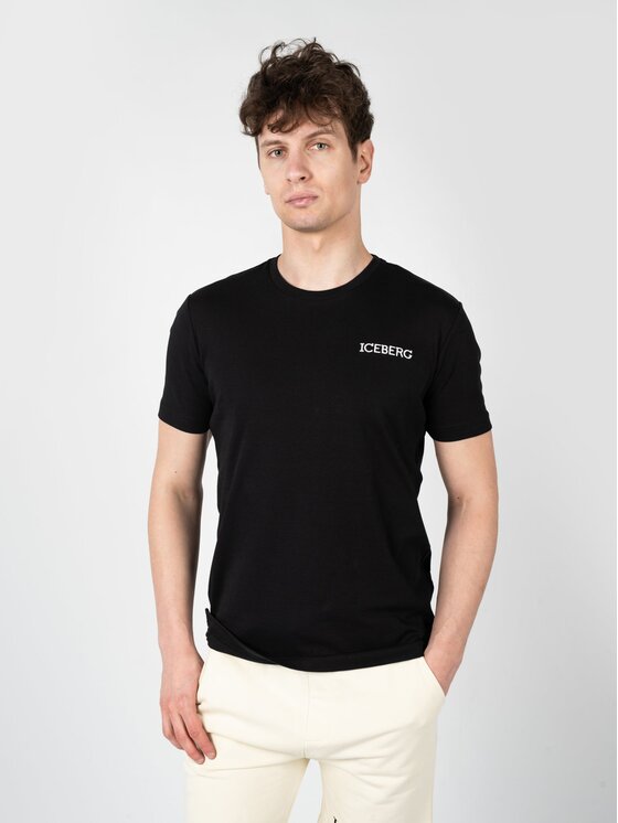 Iceberg Iceberg T-Shirt F0256307 Μαύρο Regular Fit