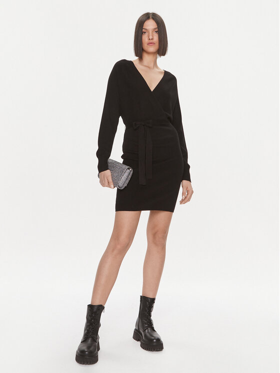 Liu Jo Liu Jo Kootud kleit 5F3031 MS49I Must Slim Fit