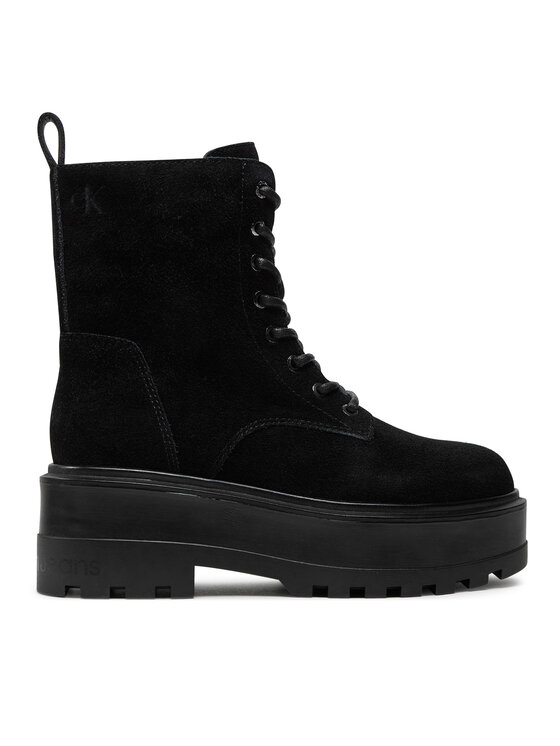 Calvin Klein Jeans Calvin Klein Jeans Ορειβατικά παπούτσια Flatform Zip Laceup Mg S YW0YW01554 Μαύρο