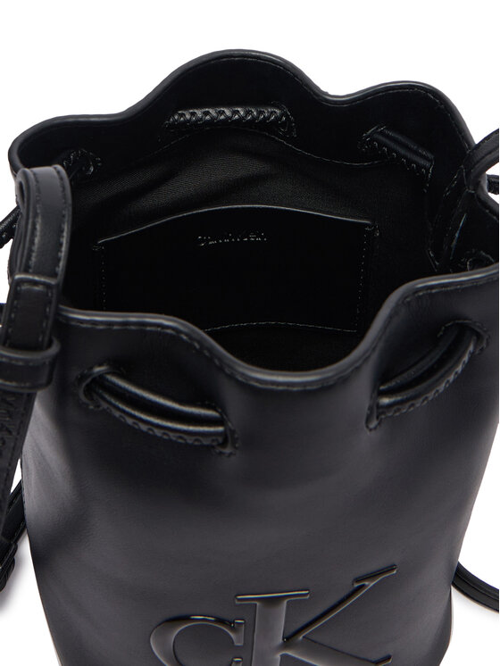 Calvin Klein Calvin Klein Дамска чанта Bold Ck Mini Bucket Crossbody LV04F3870G Черен