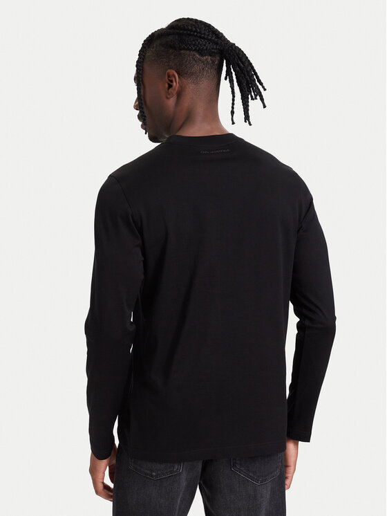 KARL LAGERFELD KARL LAGERFELD Longsleeve 755002 564200 Czarny Regular Fit